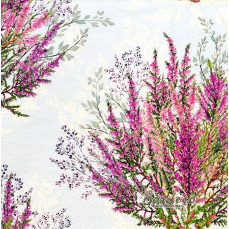 Serwetka decoupage firmy AMBIENTE wrzos 33x33cm